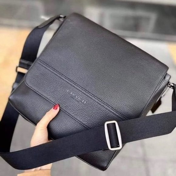 🌻Coach Men’s Houston Map Bag Smooth Leather NWT - Picture 3 of 4